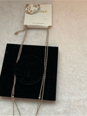 Pomina Gold Double-Layer Necklace - Gold